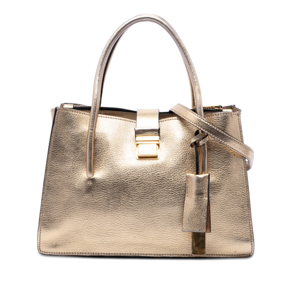 Miu Miu | Bags | Preloved Miu Miu Metallic Goatskin Madras Push